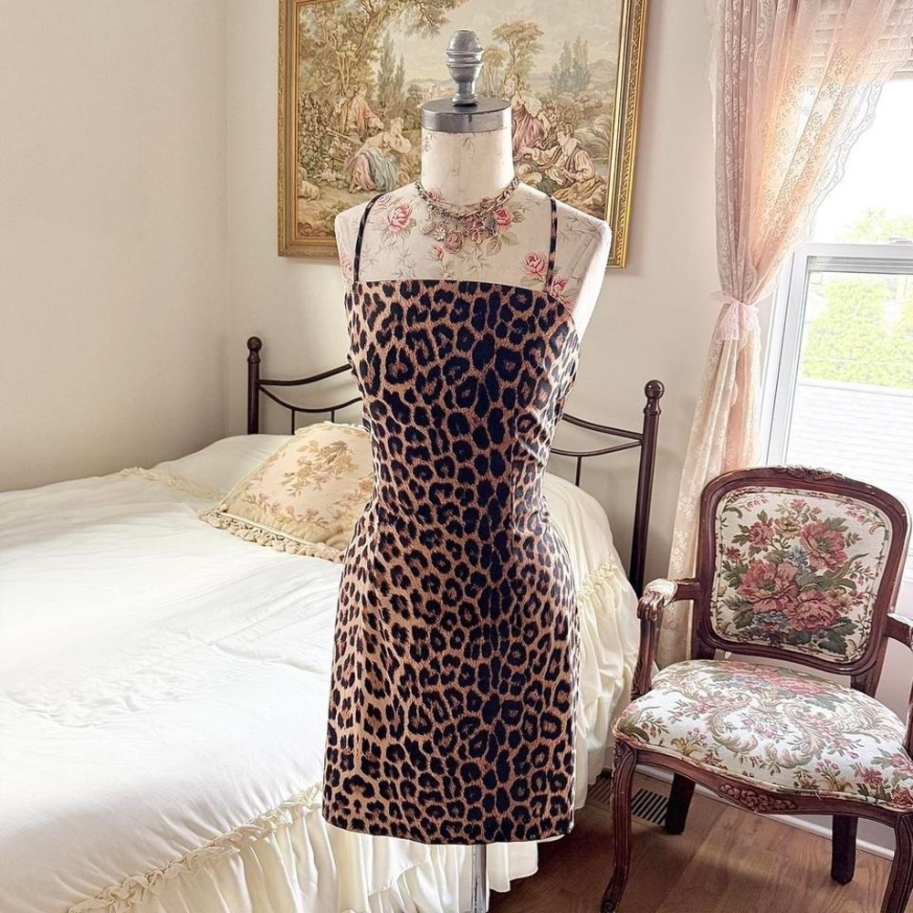 Y2K XOXO‎ leopard print mini dress size 9